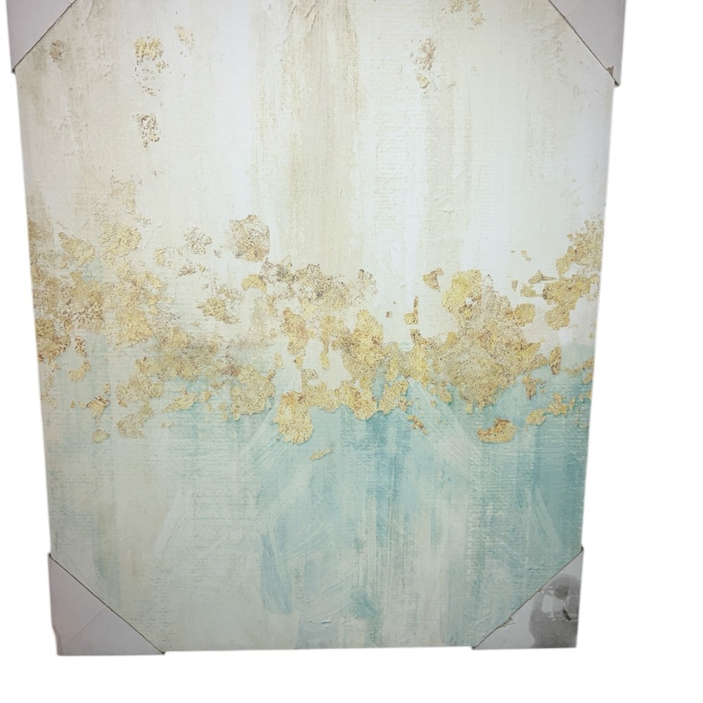 WALL ART | ABSTRACT BLUE AND GOLD PICTURE NWT